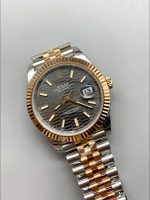 Rolex Datejust 41MM Two Tone Rose Gold Plating Fluted Dial Watch - Image 2