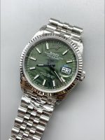 Rolex Datejust Cal.3235 Movement 904L Steel 46MM – Green Palm-Motif Dial - Image 3