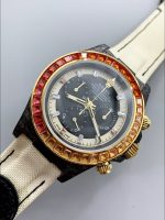 Rolex Daytona DiW Carbon Edition Rainbow Bezel – Forged Carbon Casing Beige Strap - Image 3