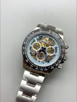 Rolex Daytona Artisans De Geneve Stainless Steel Watch Black Carbon Bezel Watch - Image 4