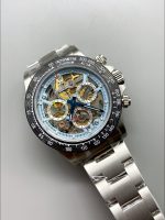 Rolex Daytona Artisans De Geneve Stainless Steel Watch Black Carbon Bezel Watch - Image 2