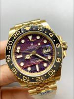 Rolex GMT-Master II Tiger Eye Dial Gold and Steel Bracelet - Image 4