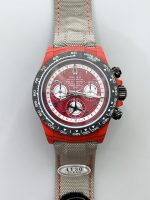 Rolex Daytona Edition Watch in Red Dial Red Carbon Casing
