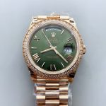Rolex Day Date Presidential 18K Rose Gold Watch 40MM – Olive Green Dial(）