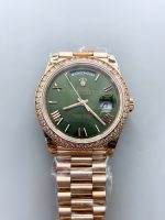 Rolex Day Date Presidential 18K Rose Gold Watch 40MM – Olive Green Dial(）