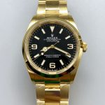 Rolex Explorer I Black Dial – Yellow Gold Steel in 3230 Movement(）
