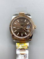 Rolex Datejust 41MM Two Tone Rose Gold Plating Brown Dial Watch