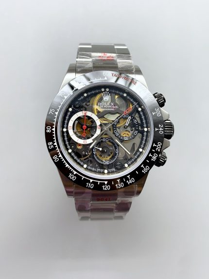 Rolex Daytona Artisans De Geneve Stainless Steel Watch Black Ceramic Bezel Watch
