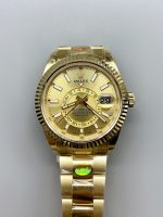 Rolex Sky-Dweller REF# 336935 Gold Dial Watch in Yellow Gold 904L Steel Case （）