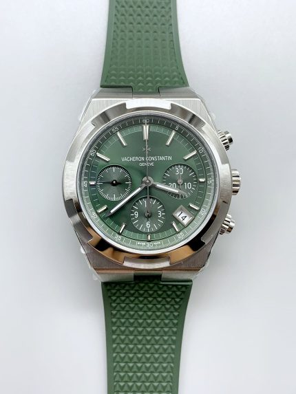 Vacheron Constantin Overseas Chronograph 904L Steel Green Dial – Rubber Strap