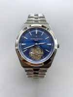 Vacheron Constantin Overseas Tourbillon Stainless Steel in Blue Dial