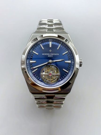 Vacheron Constantin Overseas Tourbillon Stainless Steel in Blue Dial