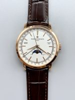 Vacheron Constantin Traditionelle Complete Calendar Rose Gold Plating White Dial