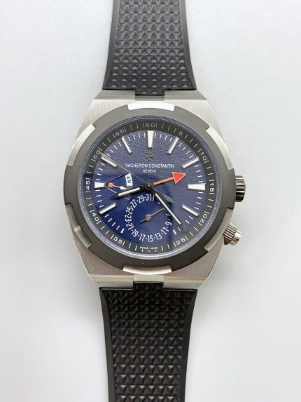 Vacheron Constantin Overseas Dual Time Titanium Watch in Blue Dial