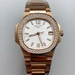 Patek Philippe Nautilus 7010/1GR-011 32MM- Genuine Diamonds on Bezel