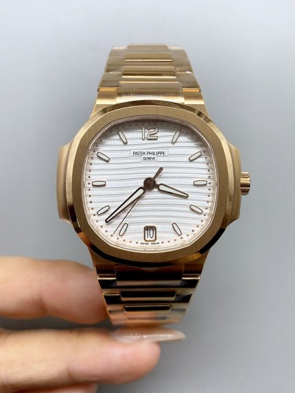 Patek Philippe Nautilus 7118R 35MM Rose Gold White Dial