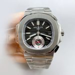 Patek Philippe Nautilus 5980 Chronograph Steel Case in Black Dial