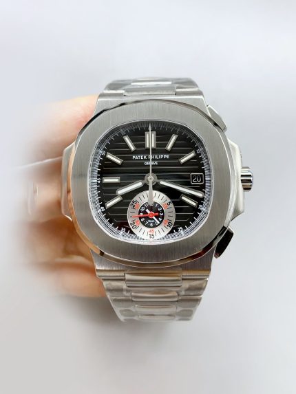 Patek Philippe Nautilus 5980 Chronograph Steel Case in Black Dial