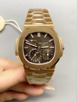 Patek Philippe Nautilus 5712/R Brown Dial Gold Strap