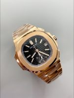 Patek Philippe Nautilus 5980/R Rose Gold 904L Steel Case in Black Dial - Image 3