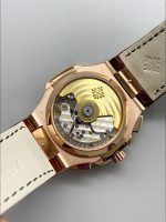 Patek Philippe Nautilus 5980/R Chronograph Rose Gold on 904L Steel Case in Brown Dial - Image 4