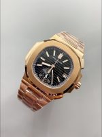 Patek Philippe Nautilus 5980/R Rose Gold 904L Steel Case in Black Dial - Image 2