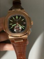 Patek Philippe Nautilus 5980/R Chronograph Rose Gold on 904L Steel Case in Brown Dial - Image 9