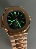 Patek Philippe Nautilus 5980/R Rose Gold 904L Steel Case in Black Dial - Image 9