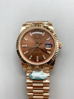 Rolex Day-Date 40 Rose Gold Chocolate Baguette Diamond Dial 228235(1;1 )