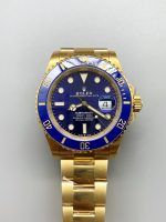 Rolex Submariner 40mm Gold Case, Blue Dial, 3135 Movement.(1;1Super Clone)