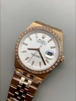 RoleRolex Land-Dweller 127335 Steel Honeycomb Rose Gold 40MM - Image 4