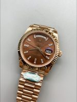 Rolex Day-Date 40 Rose Gold Chocolate Baguette Diamond Dial 228235(1;1 ) - Image 2