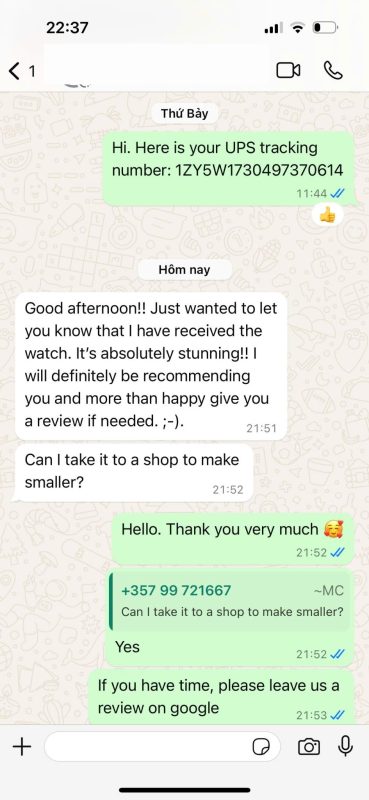 Mirck customer feedback screenshot 18