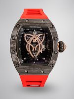 High-end Super Clone Richard Mille RM 019 NTPT Carbon Case Red Strap Tourbillon Watch Diamond Celtic Knot Skeleton Dial image 1