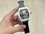 Richard Mille RM 88 Super Clone – White Ceramic, Black Strap, Swiss Tourbillon Look image 4