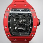 Super Clone Richard Mille RM 52-01 Skeleton Skull Dial Men's Watch – Swiss Movement, Red Carbon Case image 1