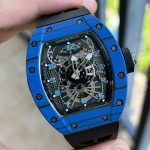 Super Clone Richard Mille RM022 Blue Carbon Skeleton Dial Automatic Movement 40x50mm image 4