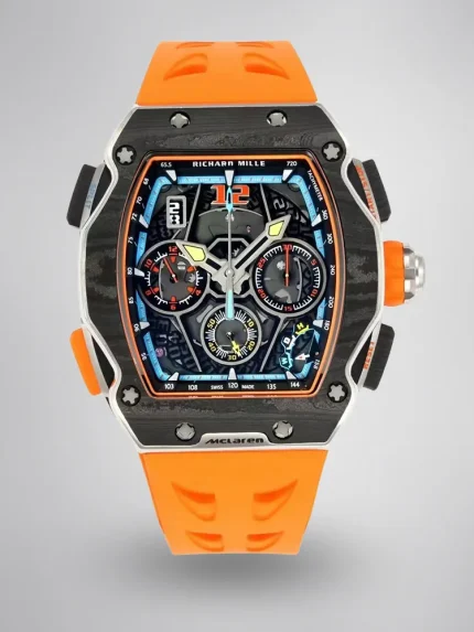 Super Clone Richard Mille RM 65-01 McLaren W1 Automatic Chronograph Super Clone Watch – Orange image 1