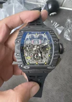 Super Clone RM11-03 Black Magic Richard Mille NTPT Carbon Fiber Full Skeleton 7750 image 4
