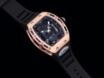 RM052 Skeleton Tourbillon Super Clone Watch Black Skull Dial – Rose Gold Case image 6