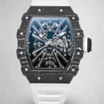 Super Clone Richard Mille RM 12-01 Black NTPT Carbon Fiber Tourbillon Watch image 1