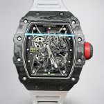 Swiss Richard Mille RM 35-02 Super Clone Rafael Nadal Watch – Skeletonized Dial & White Rubber Strap image 1