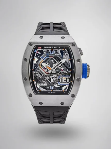Richard Mille RM 30-01 Super Clone Skeleton Dial Black Rubber Strap Luxury Sports Wristwatch image 1