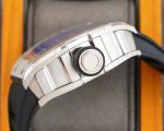 Luxury Super Clone Richard Mille RM 030 Super Clone PSG Watch, Skeleton Dial, Titanium Case, Black Rubber Strap image 8