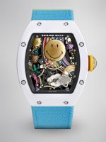 Super Clone Richard Mille RM 88 Smiley Automatic Winding Tourbillon with Blue Strap image 1