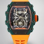 Best Richard Mille RM 21-02 Tourbillon Aerodyne Super Clone Watch - Orange Rubber Strap image 1