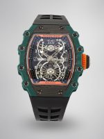 Richard Mille RM 21-02 Mechanical Tourbillon Aerodyne Quartz TPT Carbon Titanium Skeleton Dial Super Clone Watch image 1
