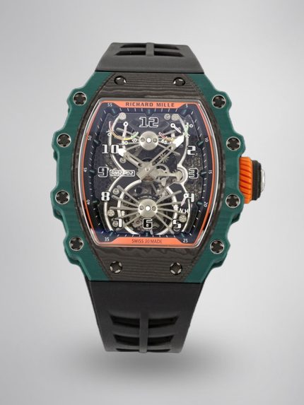 Richard Mille RM 21-02 Mechanical Tourbillon Aerodyne Quartz TPT Carbon Titanium Skeleton Dial Super Clone Watch image 1