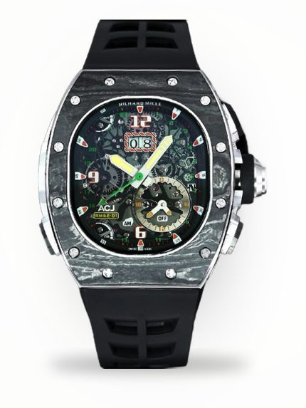 High-End Super Clone Richard Mille RM 62-01 Tourbillon ACJ Watch – Skeleton Dial, Carbon Fiber & Titanium Case image 1