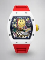 Richard Mille RM 88 Smiley Automatic Tourbillon Best Swiss Super Clone – 39mm White Ceramic Blue Strap image 8